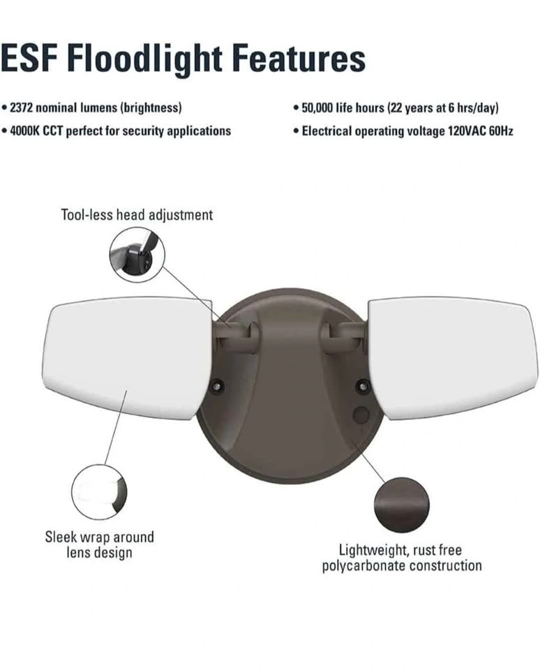 HALO Outdoor LED Flood & Security Light 180 degree coverage - photo 3