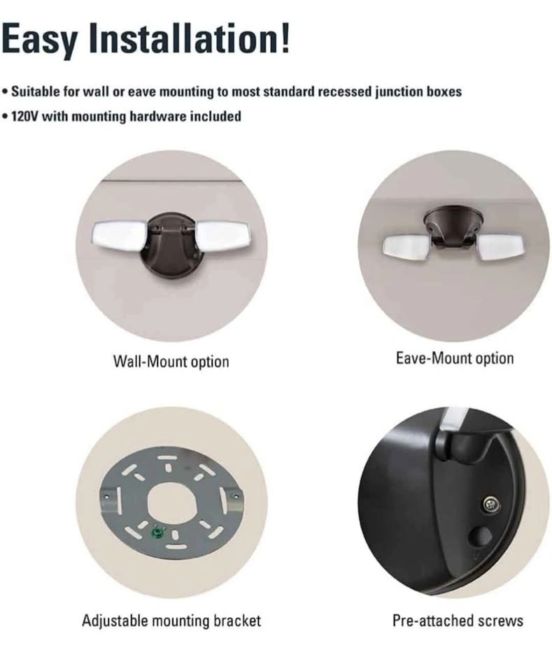 HALO Outdoor LED Flood & Security Light 180 degree coverage - photo 5