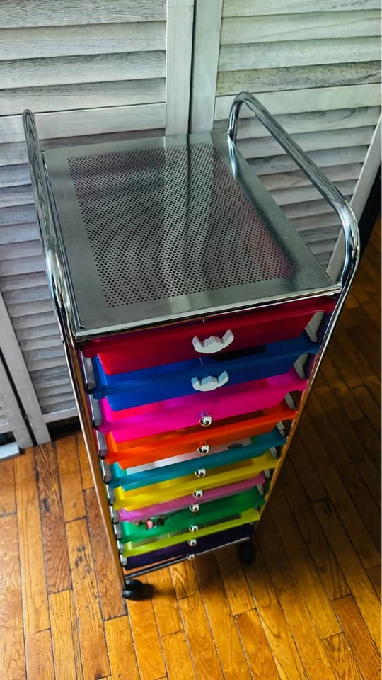 10-Drawer Rolling Storage Cart Rainbow - photo 2