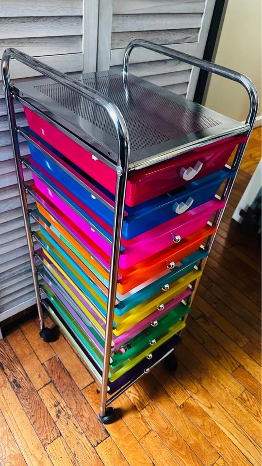 10-Drawer Rolling Storage Cart Rainbow - photo 3