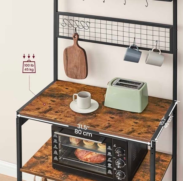 VASAGLE BAKERS RACK W/CHARGING STATIONS - photo 5