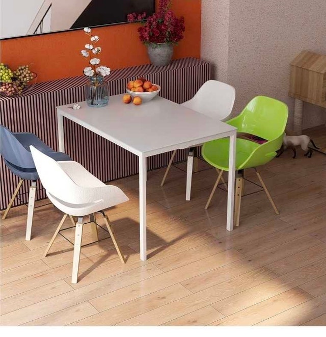 GLASSARA 44"X30" WHITE DINING TABLES - photo 3