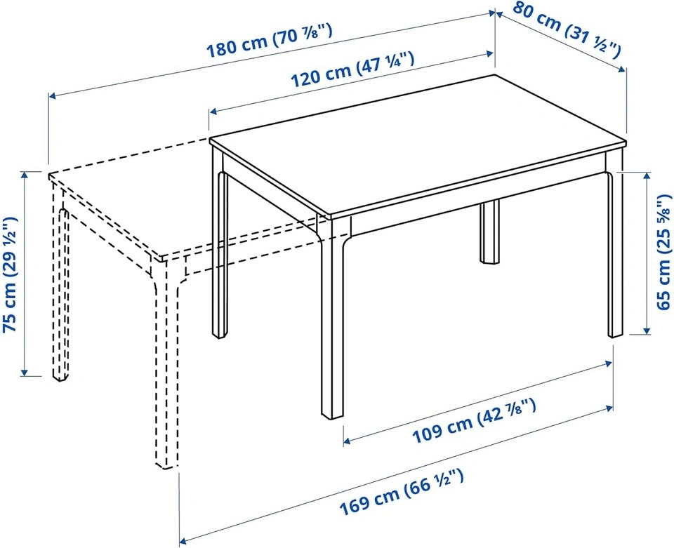 Ikea extendable dining table set - photo 5