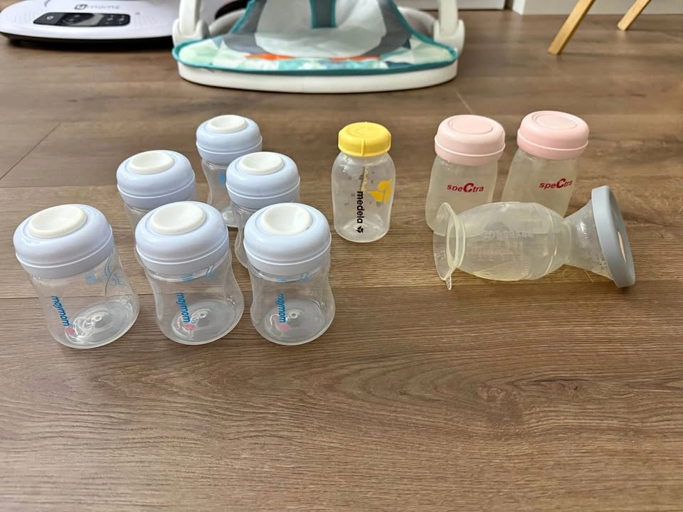 Bunch of baby bottles