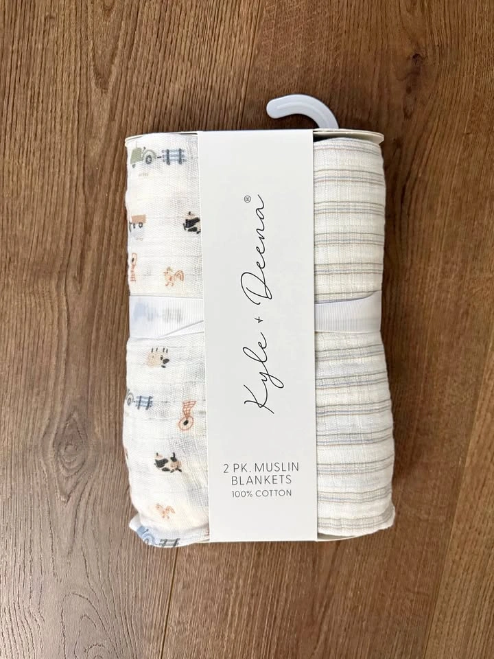 Kyle + Deena muslin blanket - 2 pack