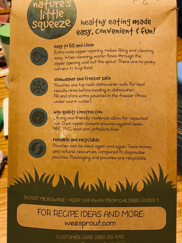 Nature's Little Squeeze Reusable Food Pouches - photo 3
