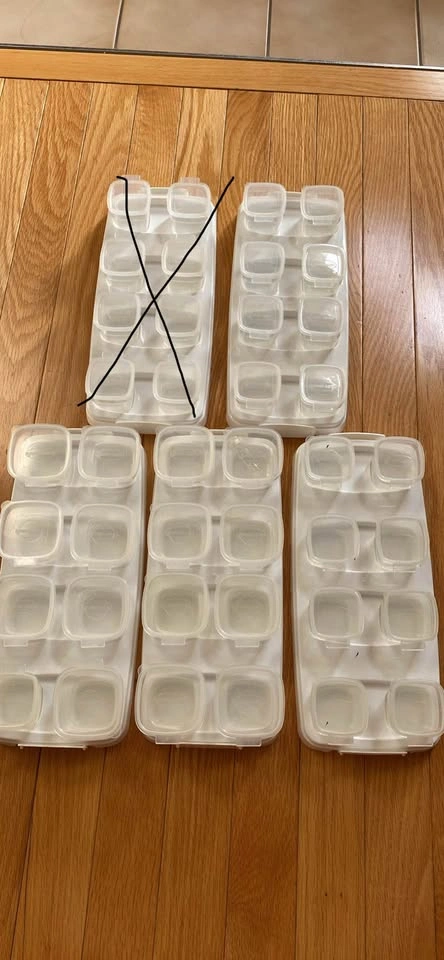 Baby Food Freezer Cubes Containers - 4 Trays