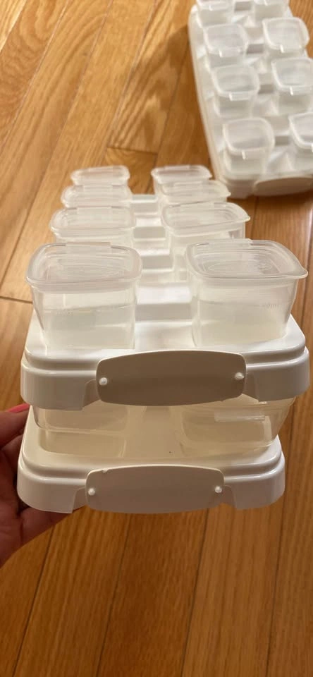 Baby Food Freezer Cubes Containers - 4 Trays - photo 3