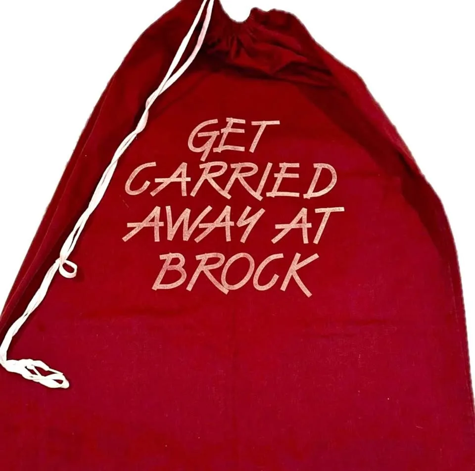 Vintage 1980s Brock University Drawstring Cloth Bag thumbnail