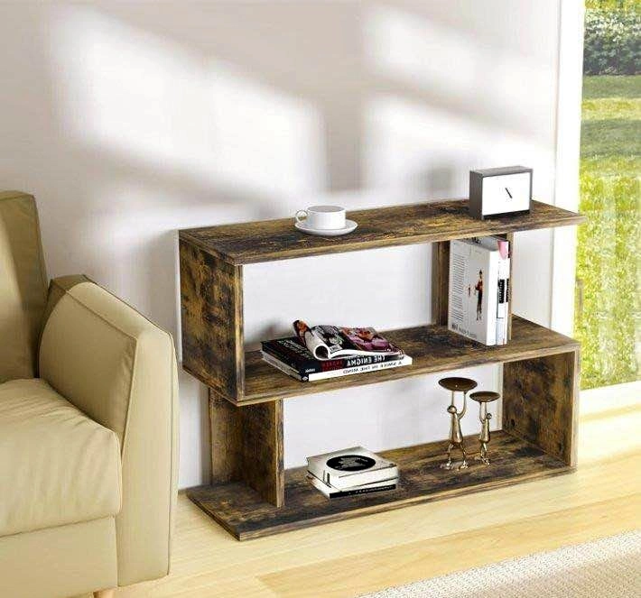 3-Tier Rustic Brown Console Table / Bookshelf