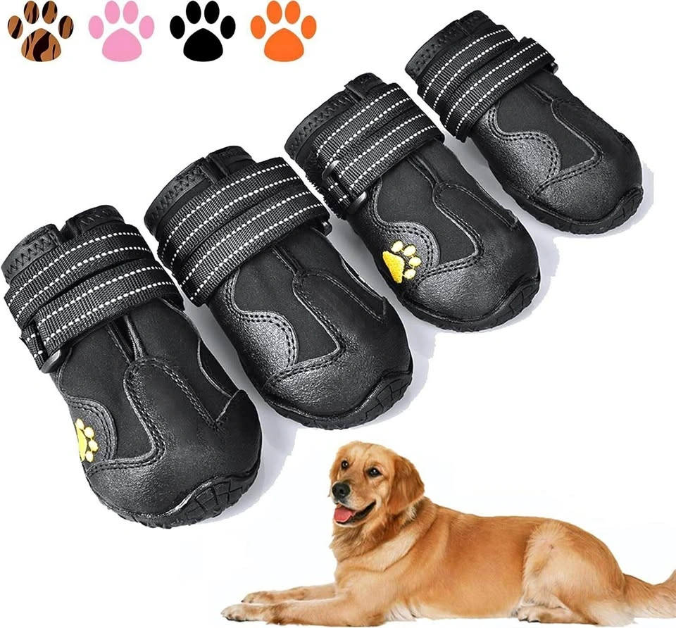 XSY&G Dog Boots Waterproof Reflective Shoes – Size 6 – Set of 4