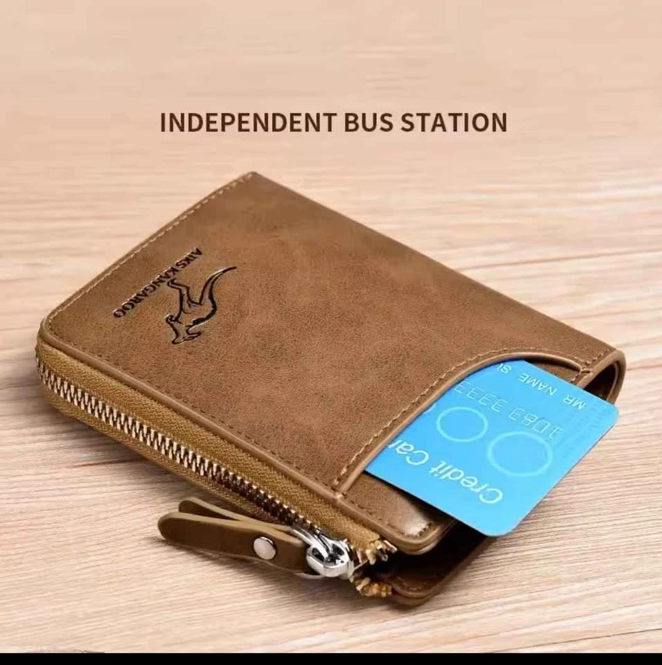 Men's Zipper Wallet - Dark Brown - photo 3