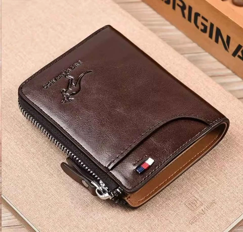 Men's Zipper Wallet - Dark Brown - photo 5