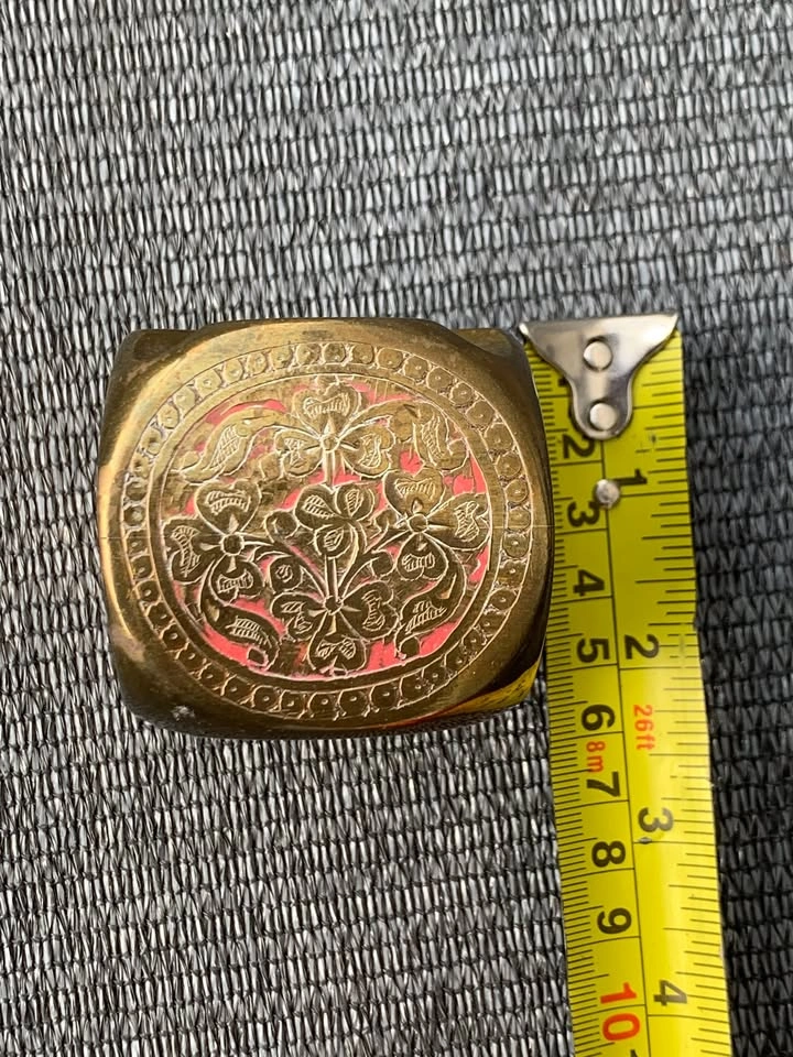 Vintage Mid-Century Cube Brass Ashtray - photo 4