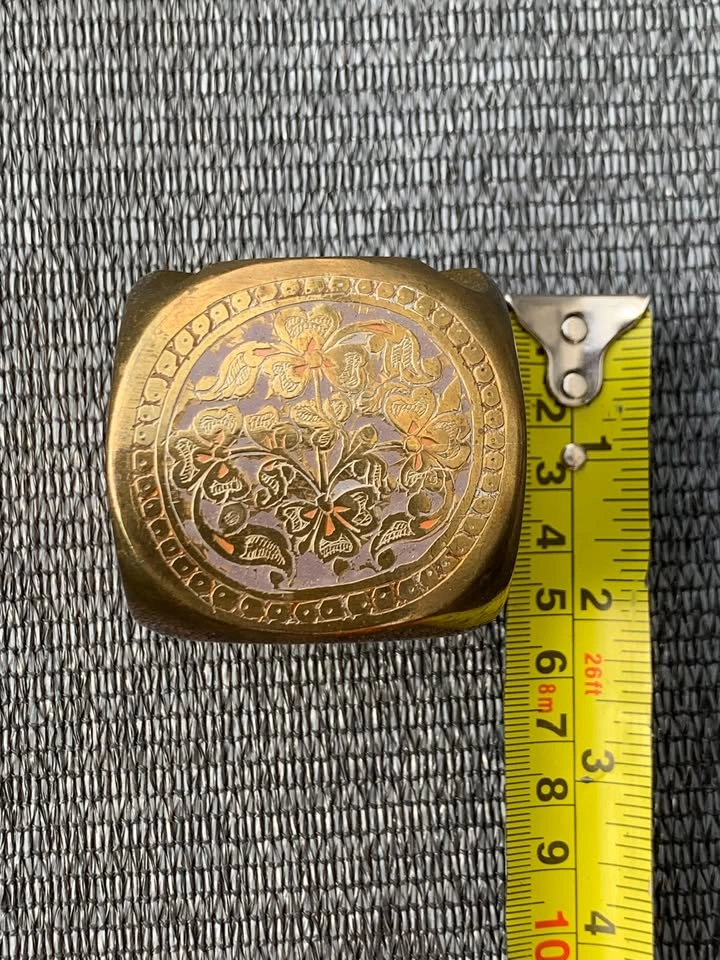 Vintage Mid-Century Cube Brass Ashtray - photo 5
