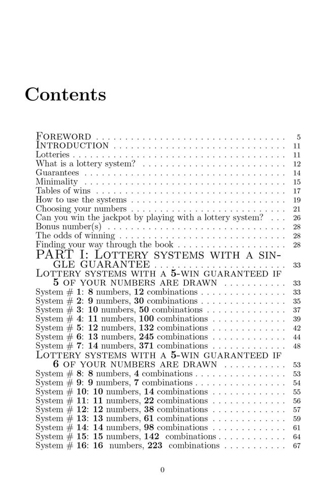 LOTTERY BOOK PICK-6: Combinatorial Lottery Systems - photo 2