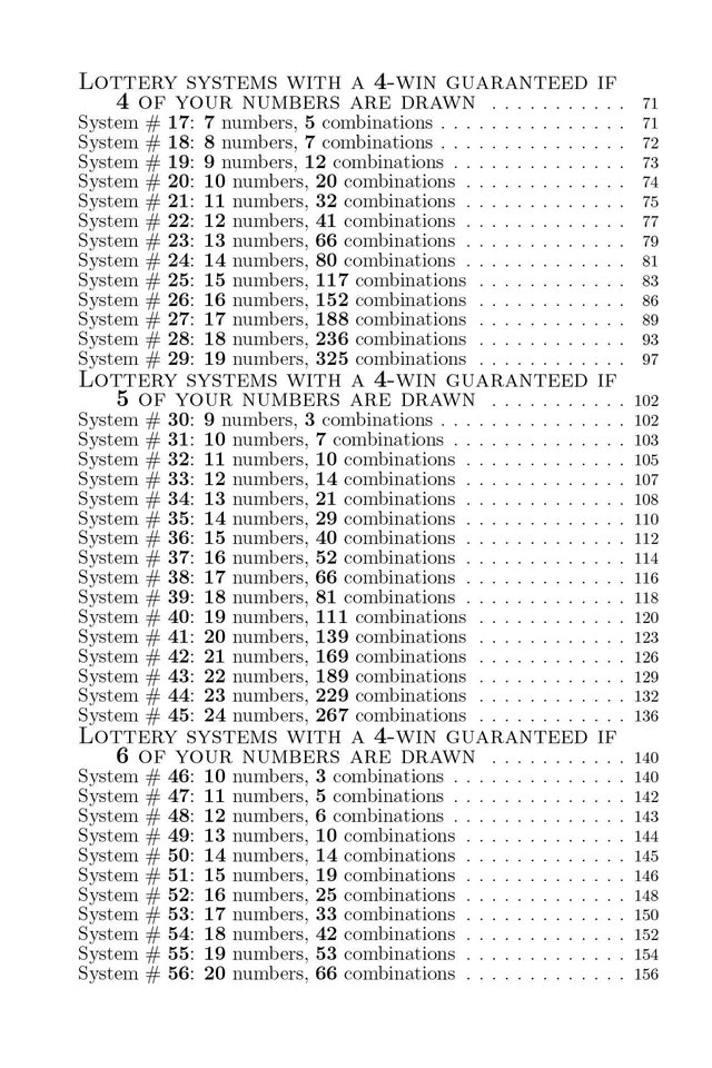 LOTTERY BOOK PICK-6: Combinatorial Lottery Systems - photo 3