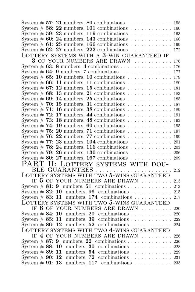 LOTTERY BOOK PICK-6: Combinatorial Lottery Systems - photo 4