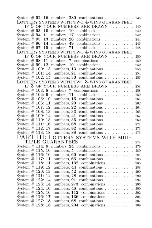 LOTTERY BOOK PICK-6: Combinatorial Lottery Systems - photo 5