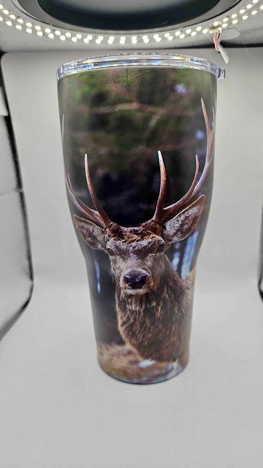 Wildlife Print Double Walled Stainless Steel Tumbler, 30 oz