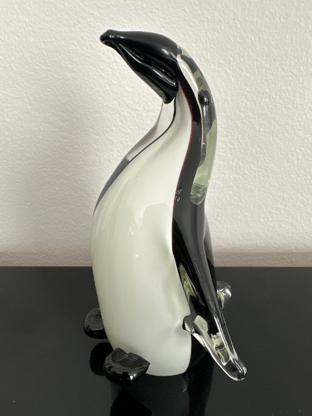Murano, Alfredo Barbini hand-blown glass penguin sculpture