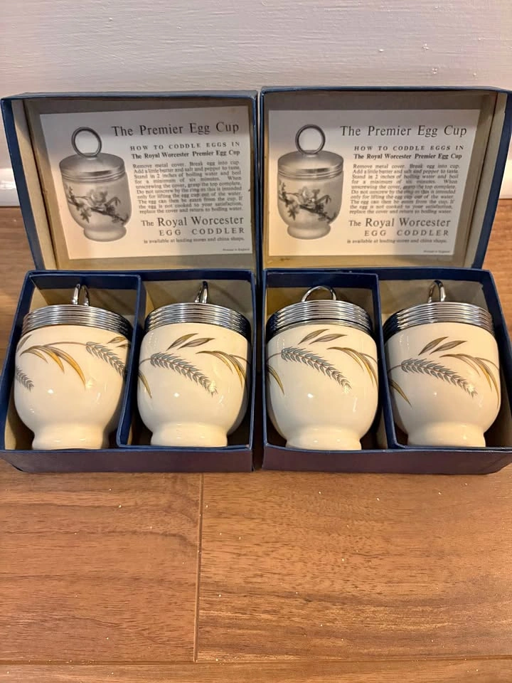 Royal Worcester Premier Egg Coddlers – Set of 4 with Original Bo