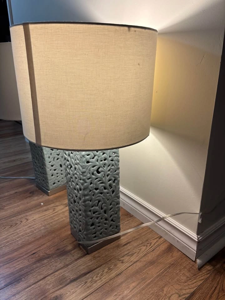 Two light blue lamps with motif - photo 2