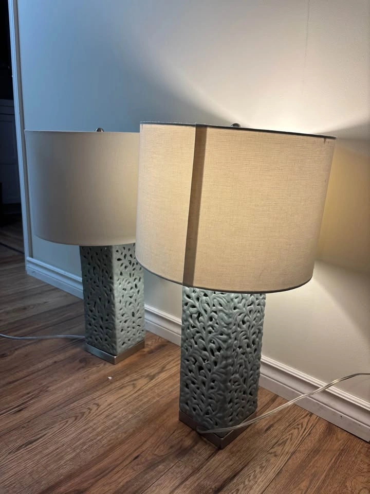 Two light blue lamps with motif - photo 3