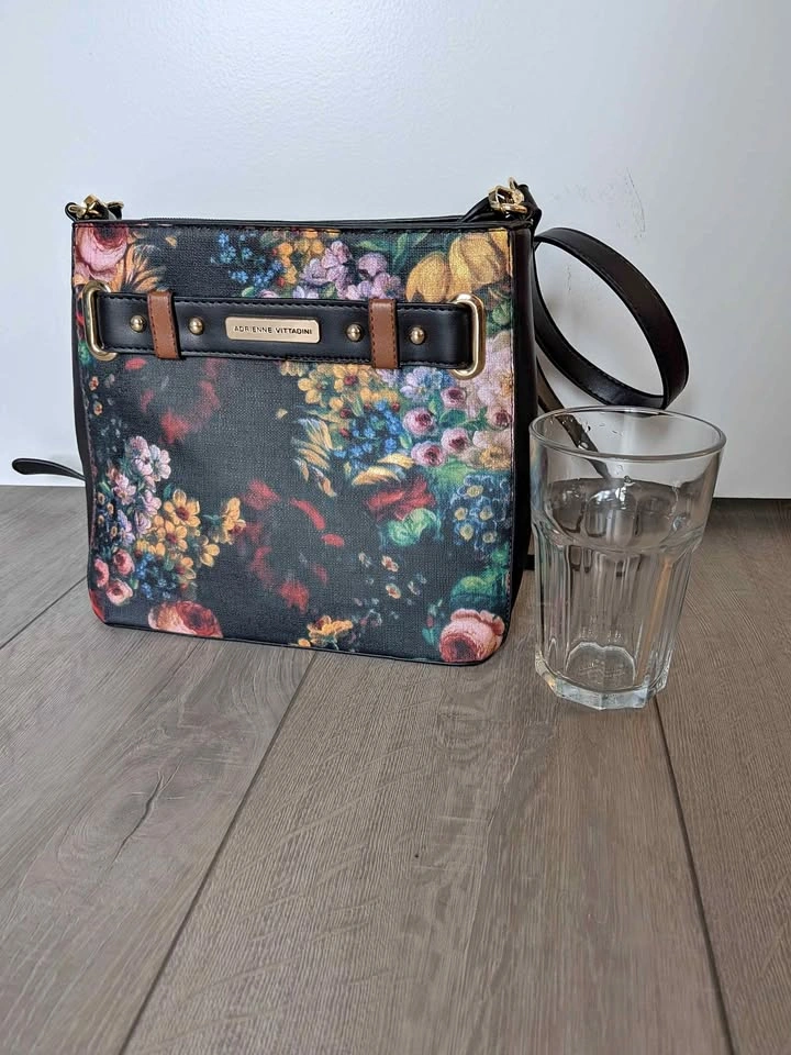 Adrienne Vittadini Floral Bag Belt-Buckle Convertible Crossbody