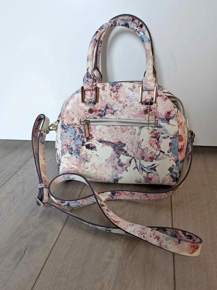 Danier Floral Satchel Crossbody Bag