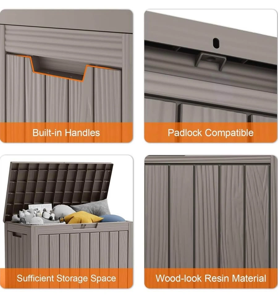 Gray 45 Gallon Outdoor Storage Patio Box - photo 3