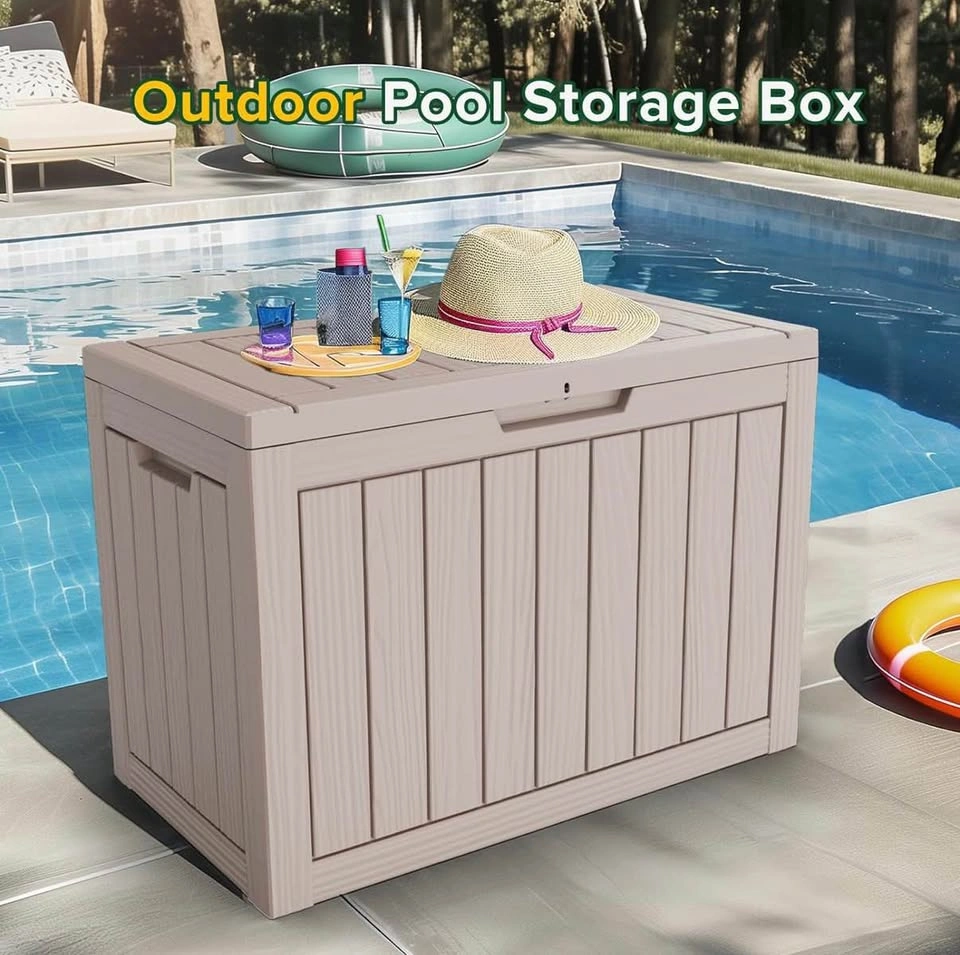 Gray 45 Gallon Outdoor Storage Patio Box - photo 4