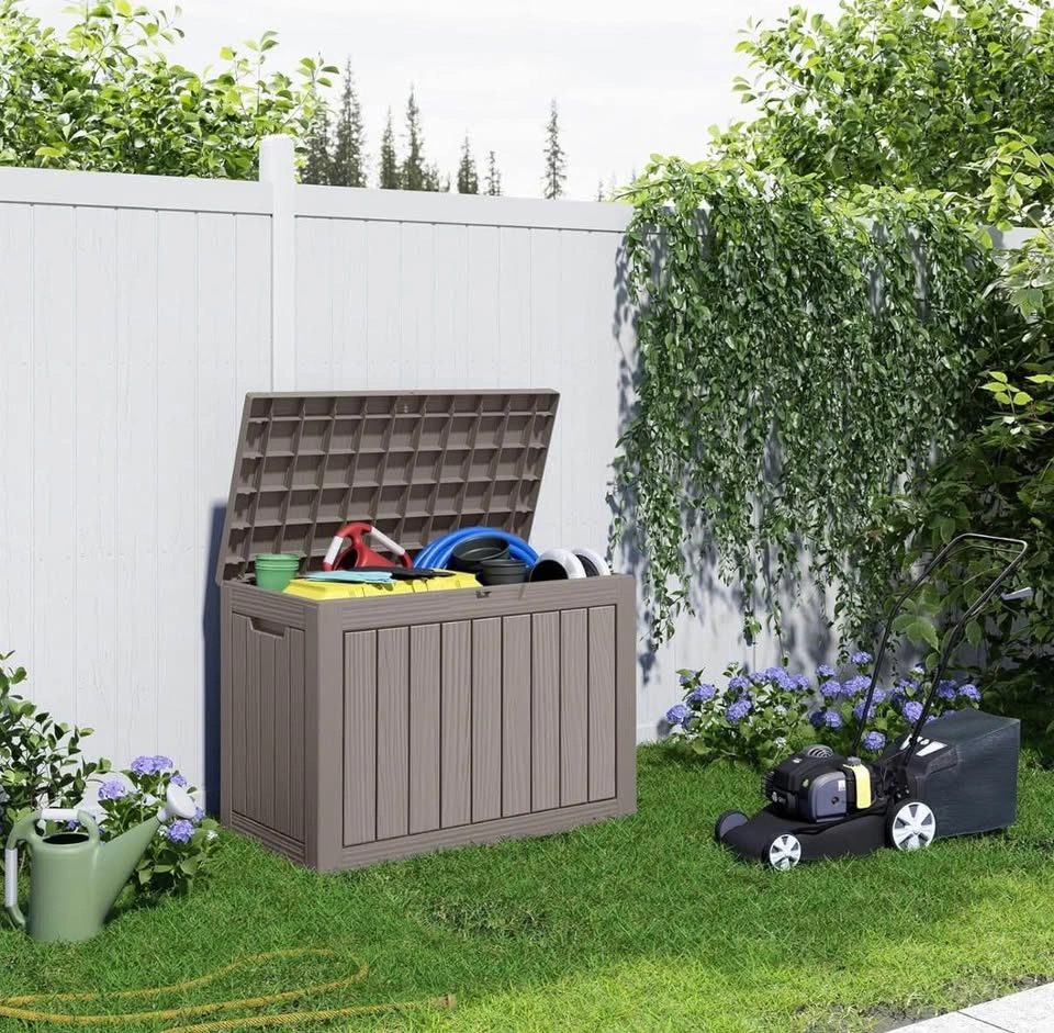 Gray 45 Gallon Outdoor Storage Patio Box - photo 5