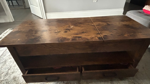 Folding Centre Table with Drawers