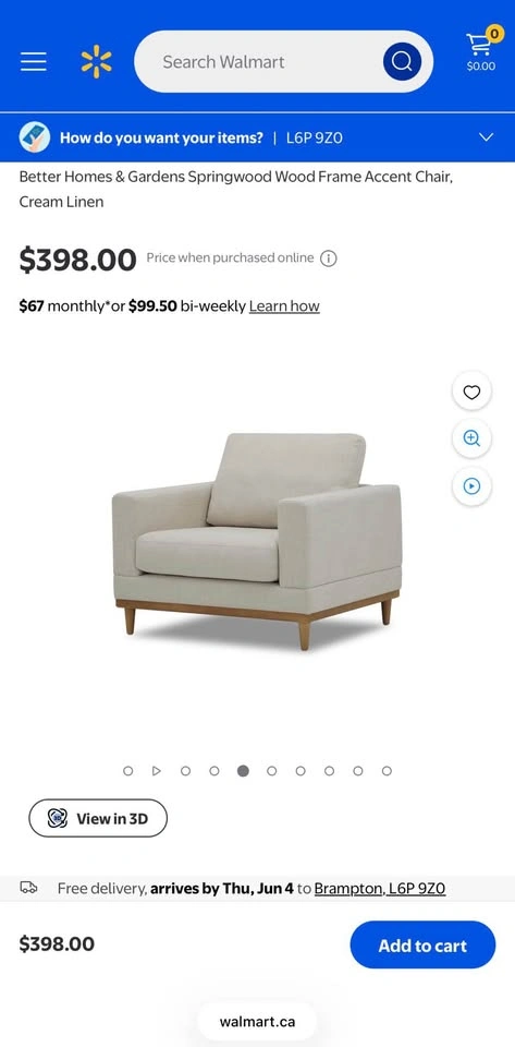 Better Homes & Gardens Springwood Wood Frame Accent Chair - photo 2