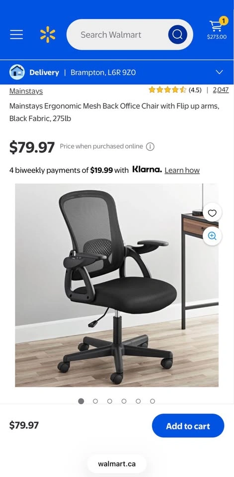 Mainstays Ergonomic Mesh Back Office Chair - photo 2
