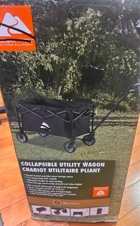Ozark Trail Heavy Duty Black Collapsible Utility Wagon