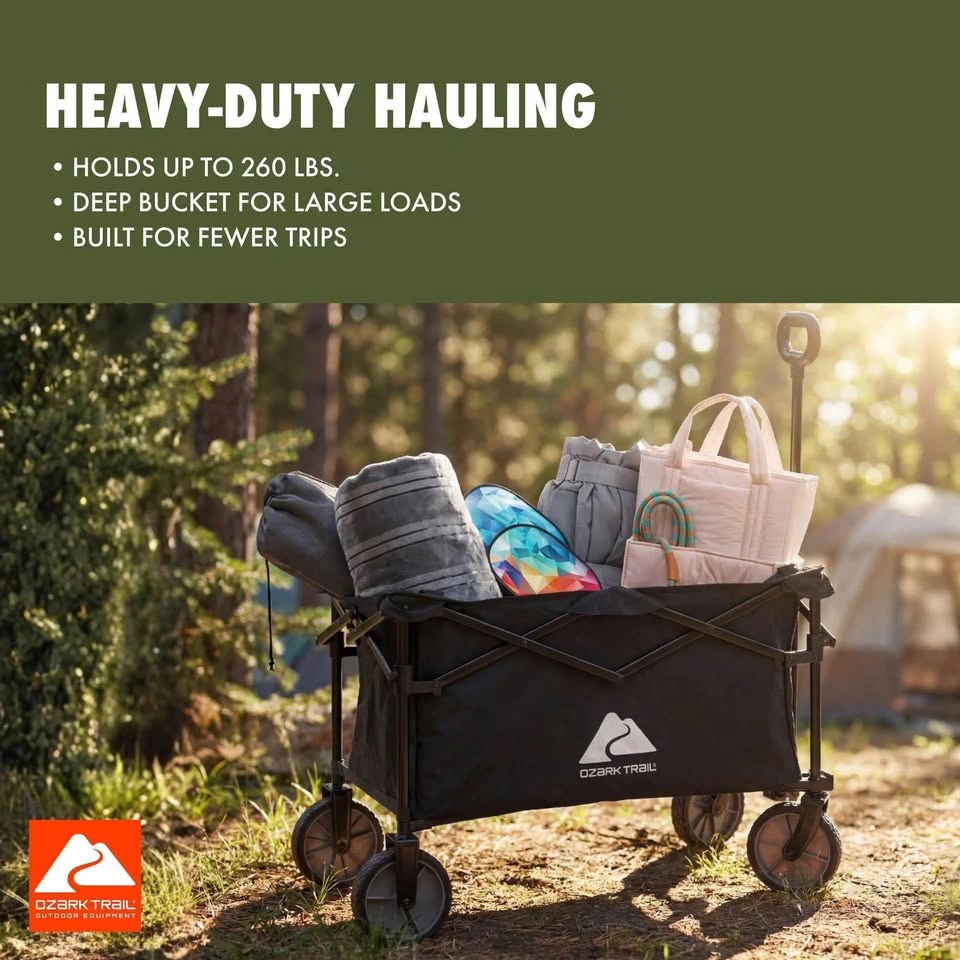 Ozark Trail Heavy Duty Black Collapsible Utility Wagon - photo 3