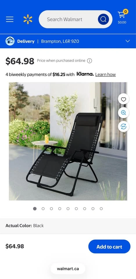 Zero Gravity patio Chair foldable - photo 2