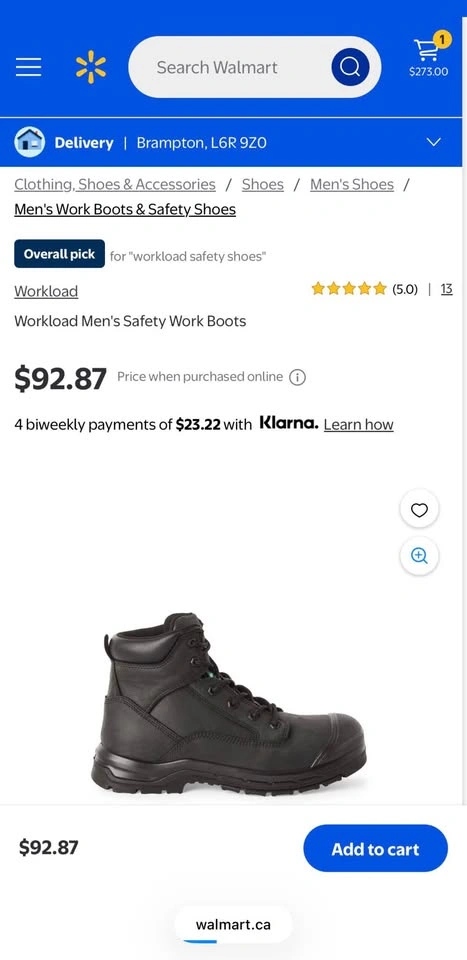 Workload Men's Safety Work Boots size- 12 - photo 2