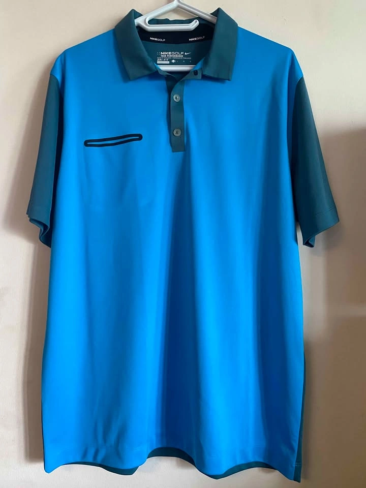 Nike Golf Tour Performance Dri-Fit Blue Polo Shirt Size L - photo 3