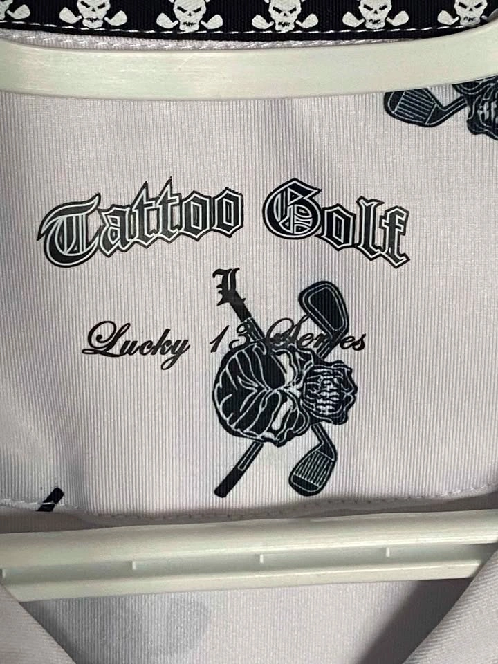 Tattoo Golf Lucky 13 Series skull golf polo shirt. X-Large - photo 3