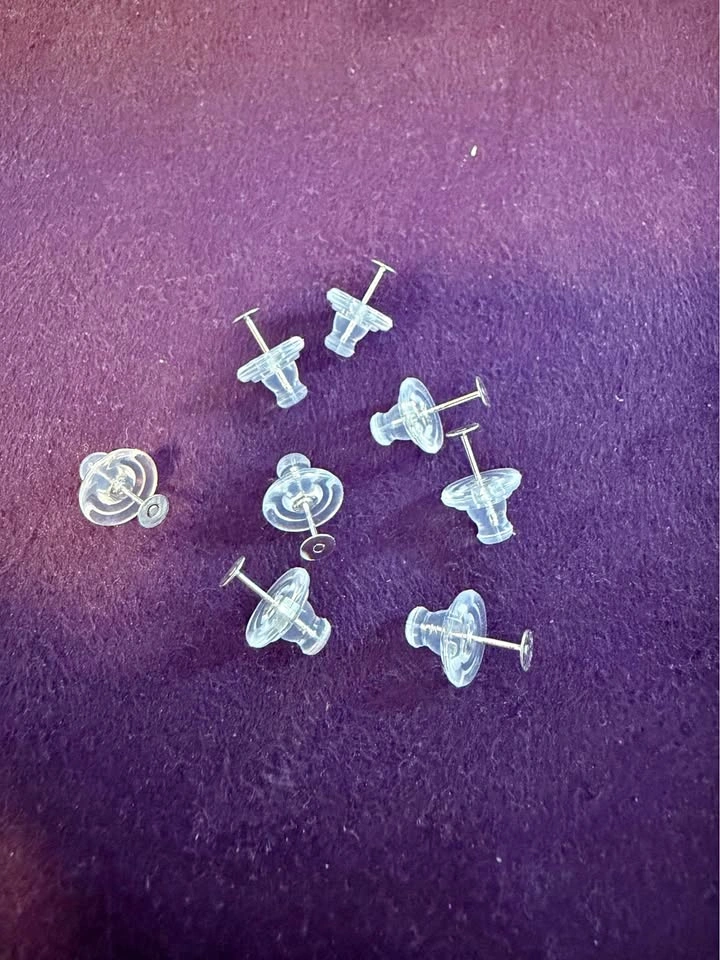 Clear Plastic Earring Backs Set for DIY jewelry making