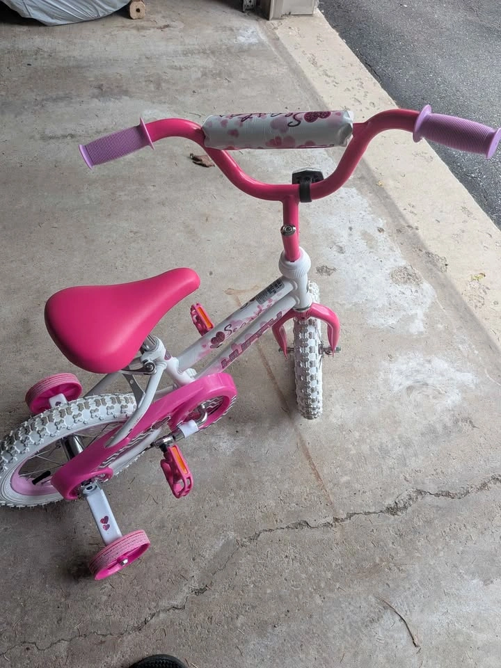 12-14in Seastar Kids Bike Pink White Training Wheels - photo 2