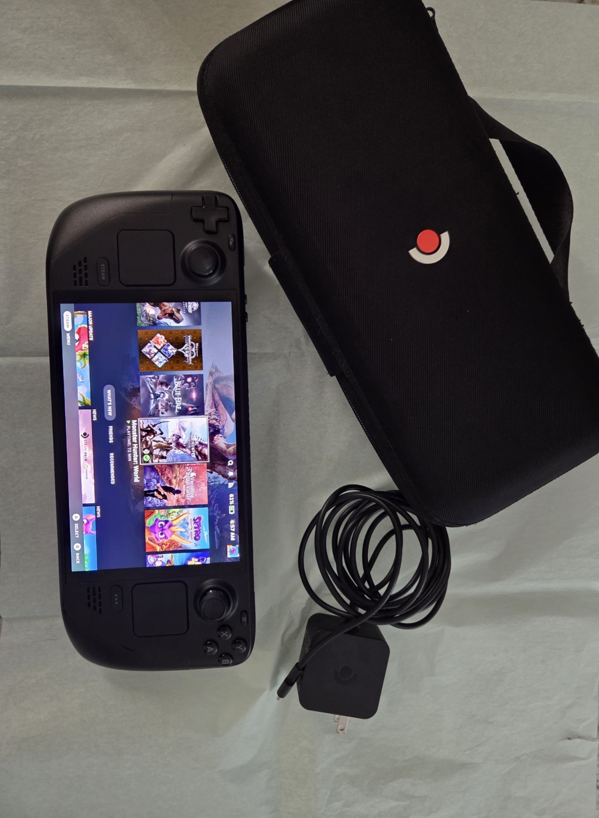 Steam Deck 1TB Black Handheld System Wi-Fi, Charger & Carrying C