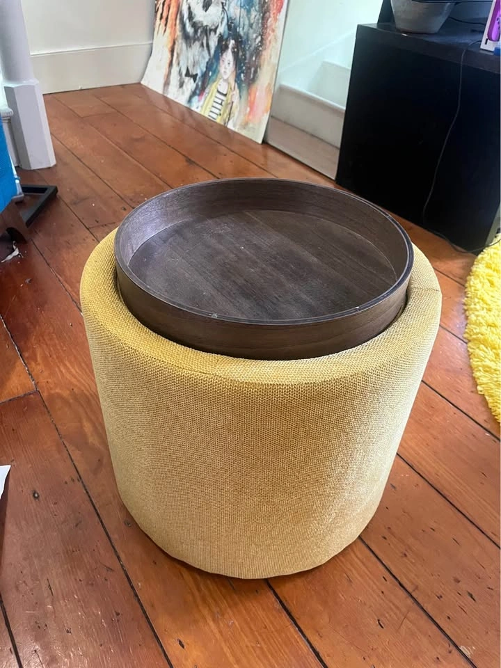 Mustard yellow side table - photo 3