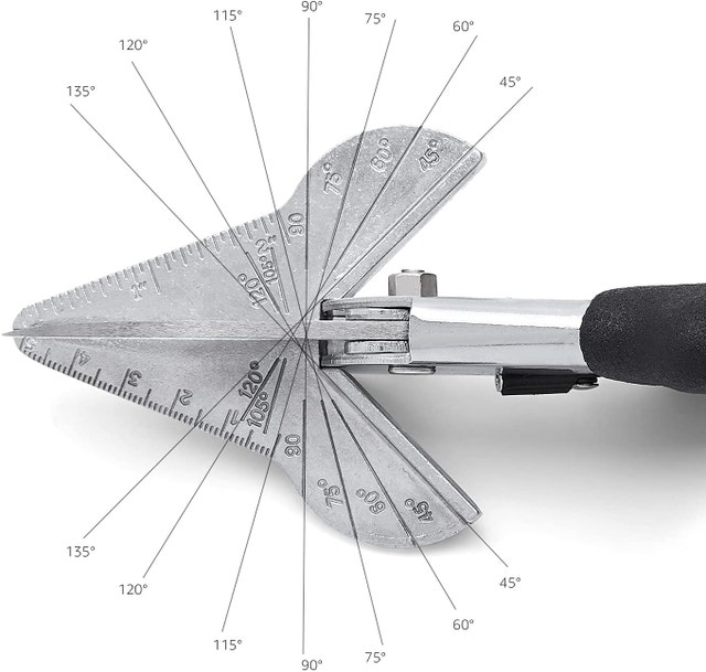 NEW AmazonBasics Multi Angle Miter Hand Shear- Cuts 45-135 Deg - photo 4