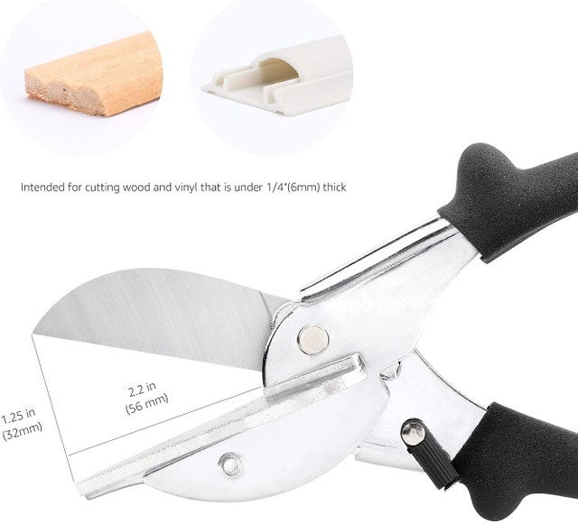 NEW AmazonBasics Multi Angle Miter Hand Shear- Cuts 45-135 Deg - photo 5