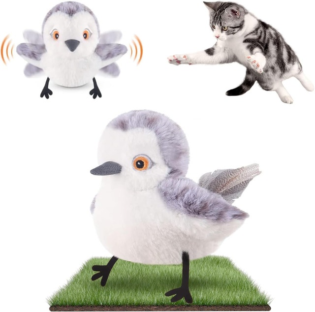 Migipaws Flapping Bird, Lifelike Sandpiper Chirping Toy