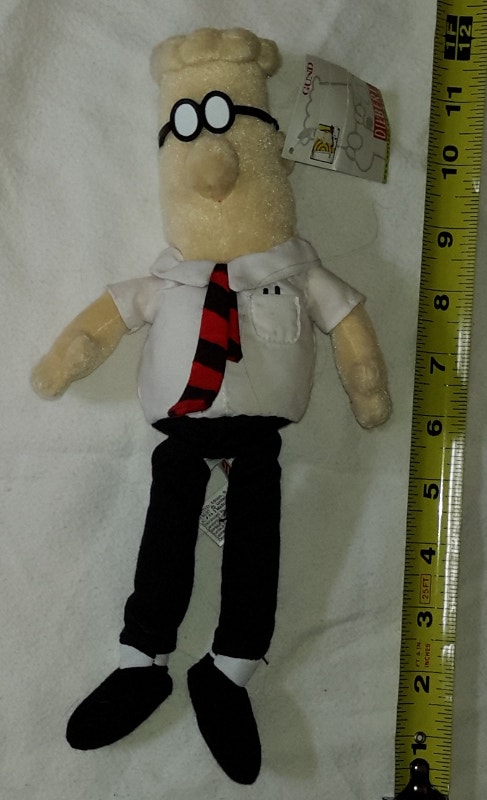 NEW Plush Dilbert inside Computer Box
